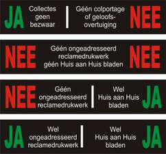 Nee Nee brievenbus sticker kopen?