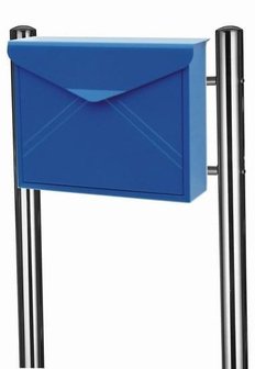 Envelop brievenbus blauw met statief