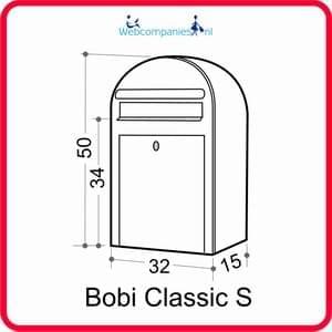Bobi brievenbus Classic S donkergrijs  RAL 7016 met rvs klep 