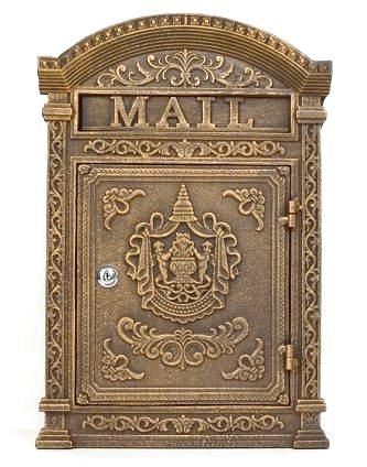 Dubbelzinnigheid Een bezoek aan grootouders gouden Brievenbus Brocant antiek koper - Yourmailbox
