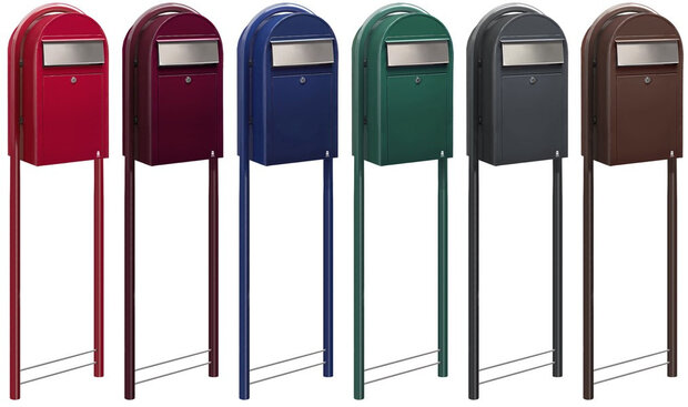indruk Samengesteld rechtbank Bobi Grande brievenbus zwart-blauw (TIP) - Yourmailbox