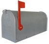Amerikaanse brievenbus mailbox staal zilver