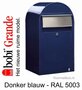 Brievenbus Bobi Grande donkerblauw RAL 5003