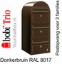 Brievenbus Bobi Trio donkerbruin RAL 8017