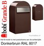 Brievenbus Bobi Grande B donkerbruin RAL 8017