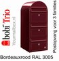 Brievenbus Bobi Trio bordeauxrood RAL 3005