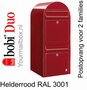 Brievenbus Bobi Duo helderrood RAL 3001