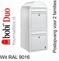 Brievenbus Bobi Duo wit RAL 9016