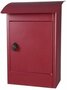 Grote brievenbus Zandvoort bordeaux rood mat