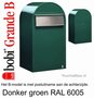 Brievenbus Bobi Grande B donkergroen RAL 6005