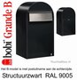 Brievenbus Bobi Grande B structuurzwart RAL 9005