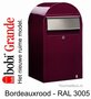 bobi brievenbus grande bordeaux rood