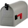 Amerikaanse brievenbus mailbox grijs staal