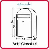 Bobi brievenbus Classic S bordeauxrood RAL 3005_