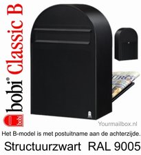 Brievenbus Bobi Classic B Structuurzwart RAL 9005