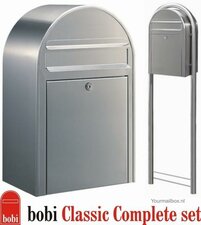 Brievenbusset Bobi Classic + Statief nordicgrijs RAL 9006