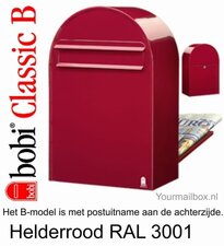 Brievenbus Bobi Classic B helderrood RAL 3001