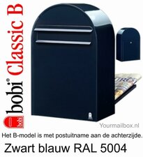 Brievenbus Bobi Classic B zwartblauw RAL 5004