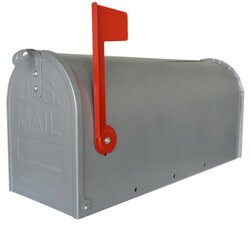 Amerikaanse brievenbus mailbox staal zilver