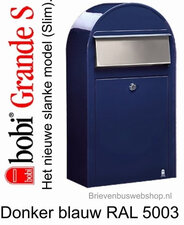 Brievenbus Bobi Grande S donkerblauw RAL 5003