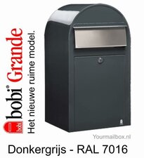 Brievenbus Bobi Grande donkergrijs RAL 7016