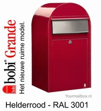 Brievenbus Bobi Grande helderrood RAL 3001