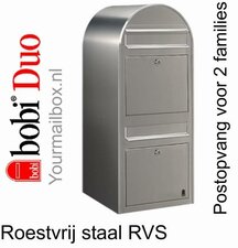 Brievenbus Bobi Duo RVS