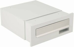Inbouw brievenbus staal wit