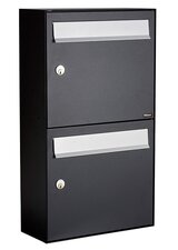 Set van 2 brievenbussen zwart