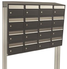 Brievenbus constructie 16 postkasten incl. palen antraciet 