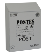 Brievenbus Post kaart wit